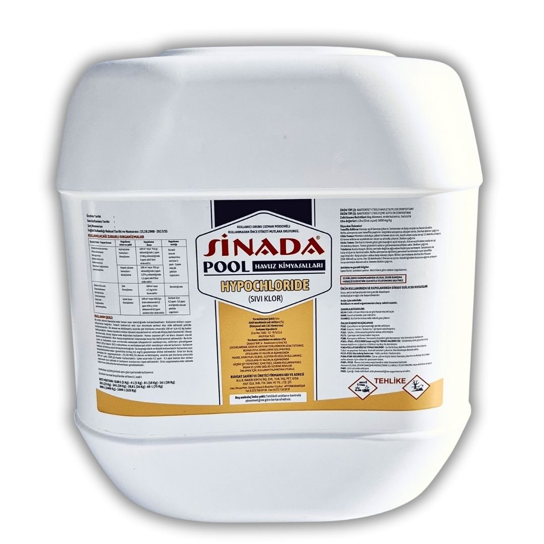 Sinada Sıvı Klor 25 kg